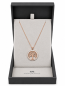 Newgrange Rose Gold Tree of Life Necklace