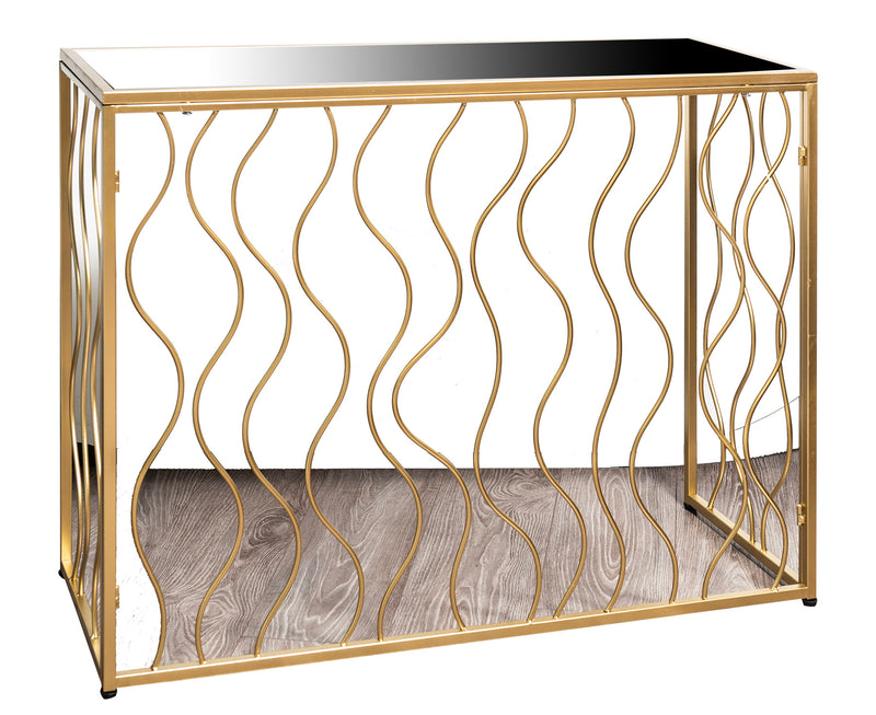 THE GRANGE COLLECTION GOLD DECORATIVE CONSOLE TABLE 100X40X75CM