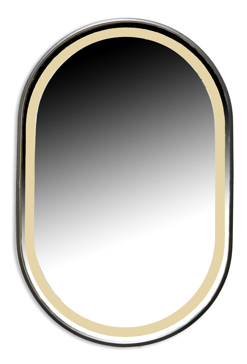 THE GRANGE COLLECTION WALL MOUNT LED MIRROR OVAL 66X96CM