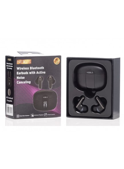 NEXUS WIRELESS BLUETOOTH EARBUD EARPHONES WITH ANC FUNCTION BLACK