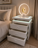 LED Bluetooth Bedside Locker – White Gloss