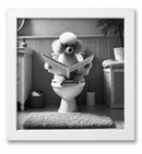 Poodle Bathroom Print