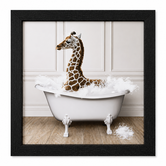 Giraffe Bathroom Print
