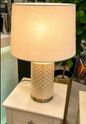 Gold Chevron Table Lamp