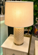 Gold Chevron Table Lamp