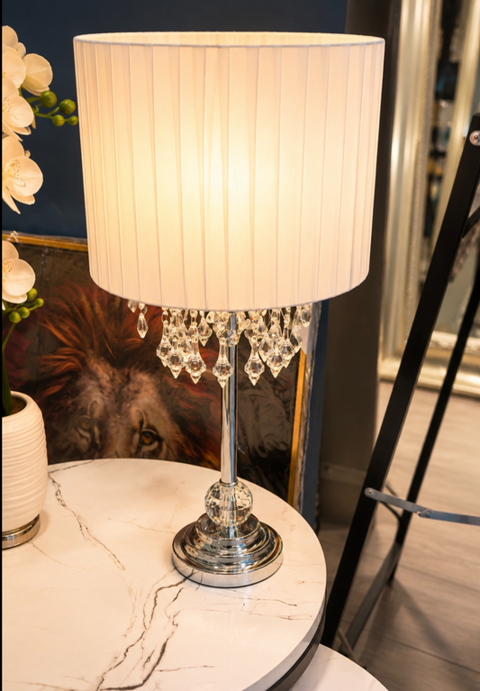 Crystal Cascade Table Lamp