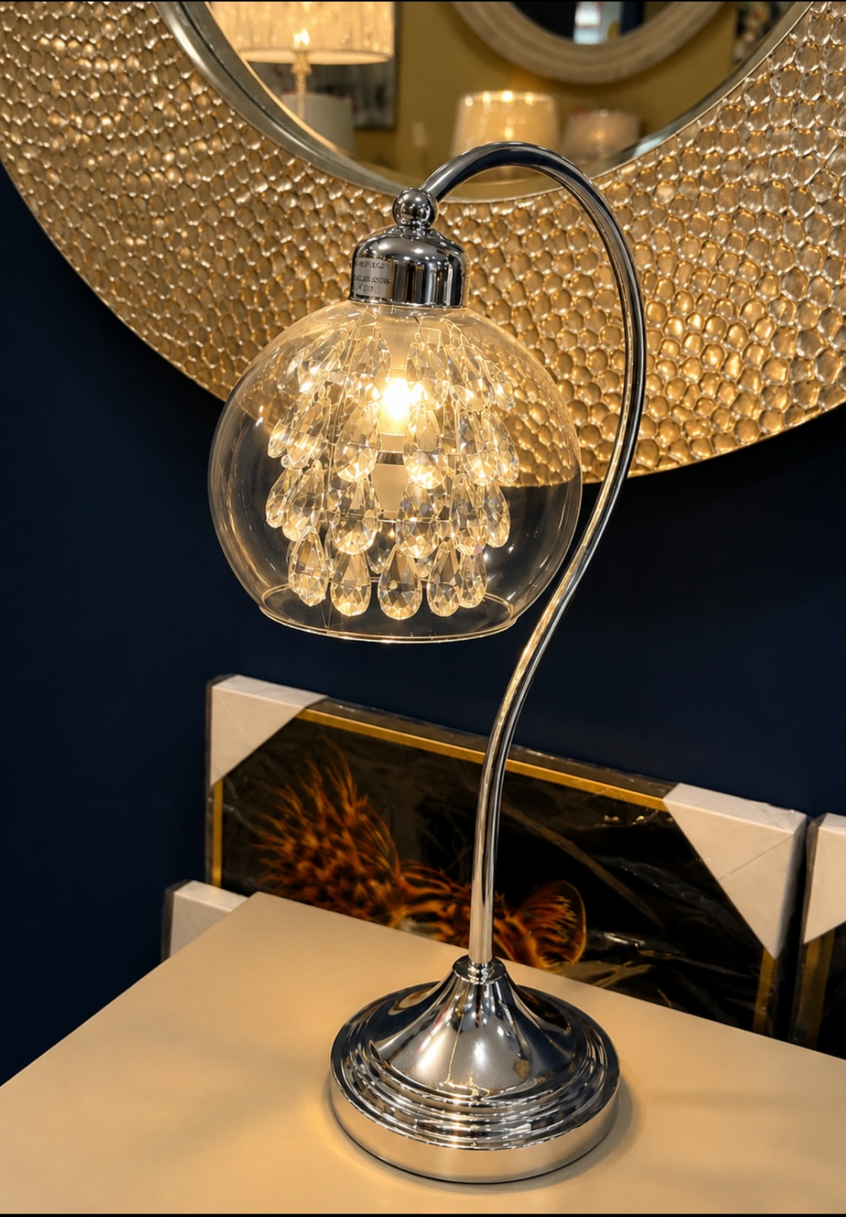 Crystal Globe Table Lamp
