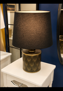 Art Deco Black & Gold Table Lamp