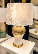 Luxe Gold Ribbed Table Lamp