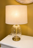 Amber Glass Table Lamp