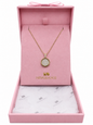 Gold Sparkle Circle Pendant Necklace