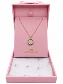 Gold Sparkle Circle Pendant Necklace