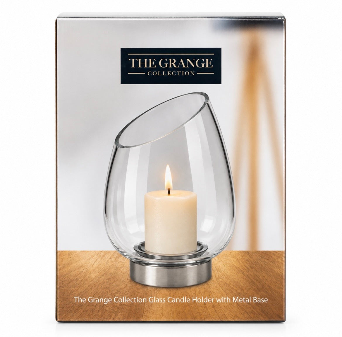 Clear Glass Hurricane Candle Holder