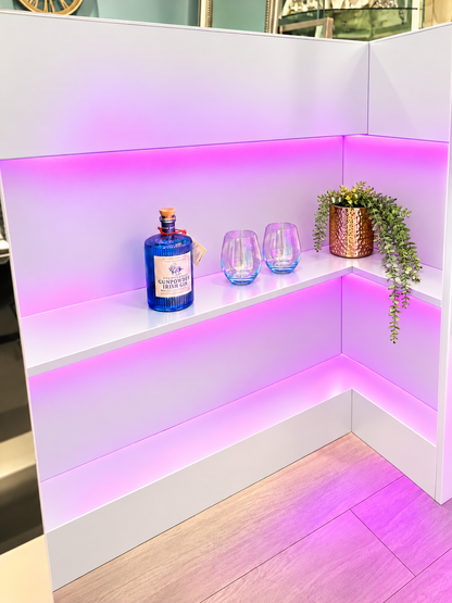 White Colour-Changing LED Home Bar