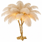 Gold Feather Palm Lamp