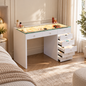 White Illuminated Glass Top Dressing Table