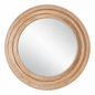 Round Natural Wood Effect Wall Mirror