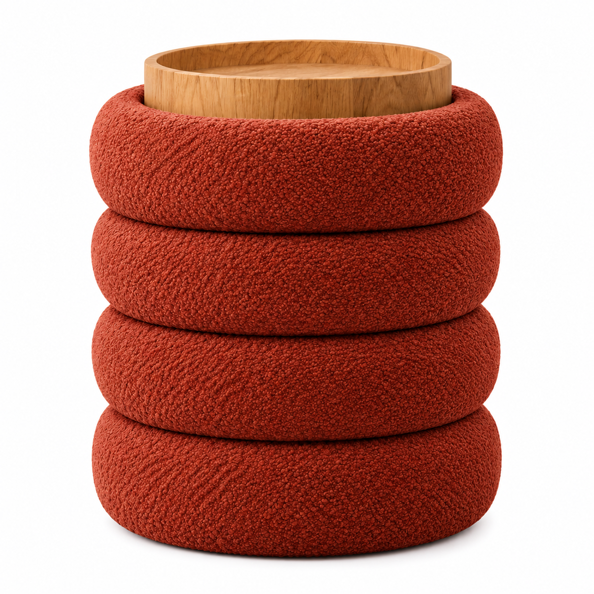 The Grange Rust Storage Stool with Tray