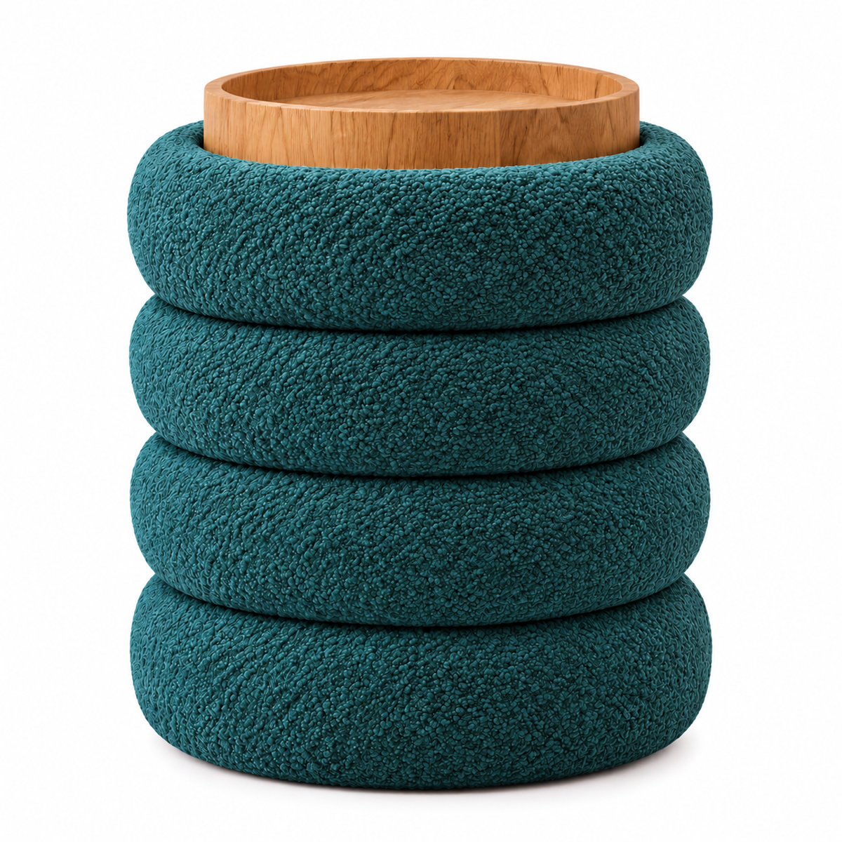 The Grange Teal Storage Stool with Tray