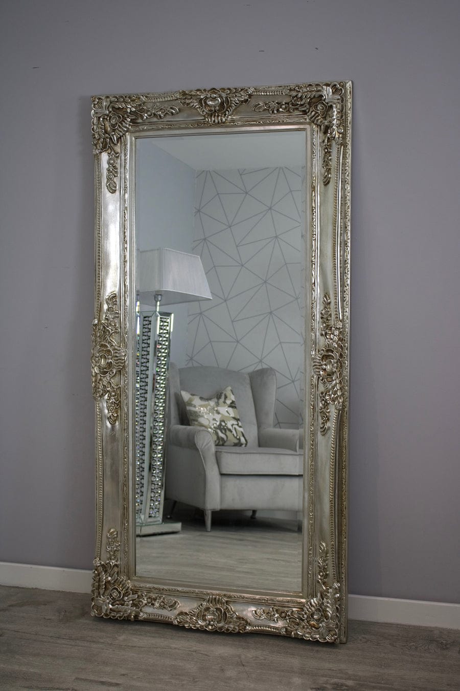 Swept Frame Champagne Mirror
