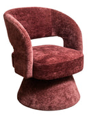 Swivel Armchair in Plum