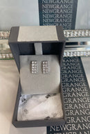 Silver Diamanté Bar Earrings