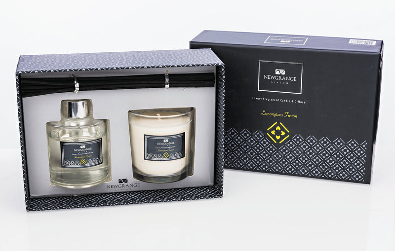 Newgrange Living Lemongrass Luxury Candle and Diffuser Set