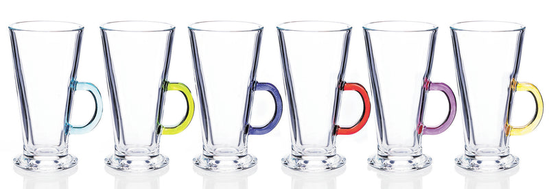 Newgrange Living Rainbow Latte Glasses Pack of 6