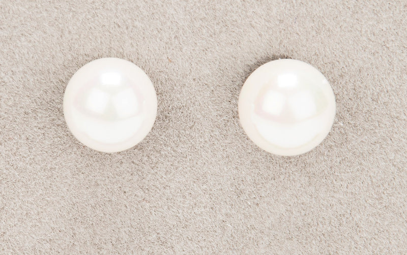 Newgrange Living White Shell Pearl Stud Earrings