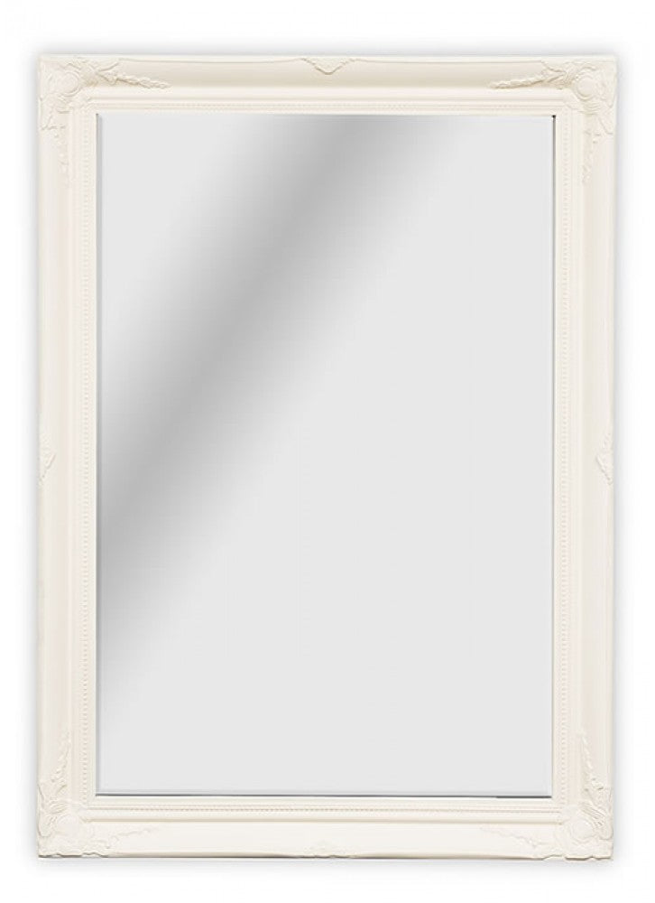 Ornate Swept cream/white Mirror from The Grange collection