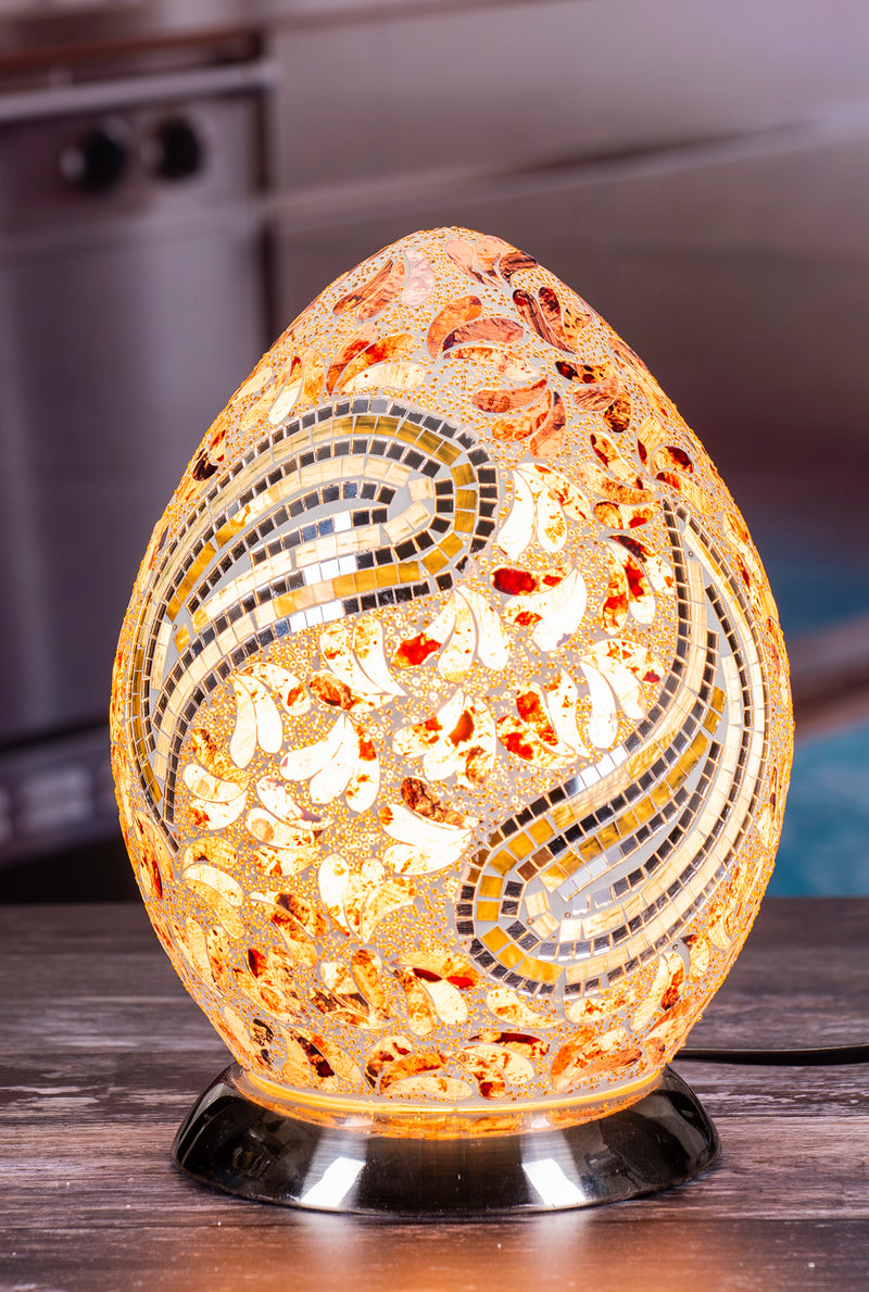 Pink Mosaic Egg Lamp from The Grange Collection