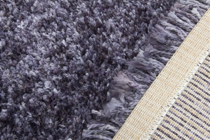 Close up Navy/ Grey deep pile rug 